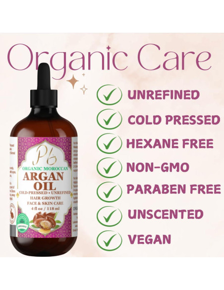 Aceite de Argán Orgánico Pomberries 118 ml - Hidratante Piel y Cabello