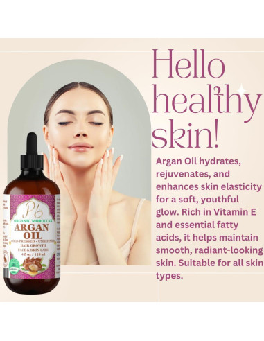Aceite de Argán Orgánico Pomberries 118 ml - Hidratante Piel y Cabello