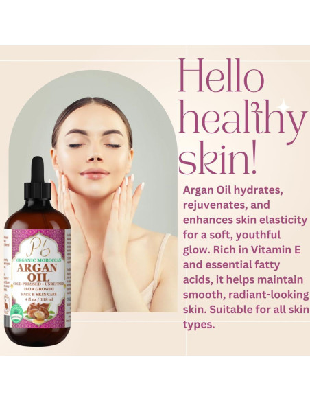 Aceite de Argán Orgánico Pomberries 118 ml - Hidratante Piel y Cabello
