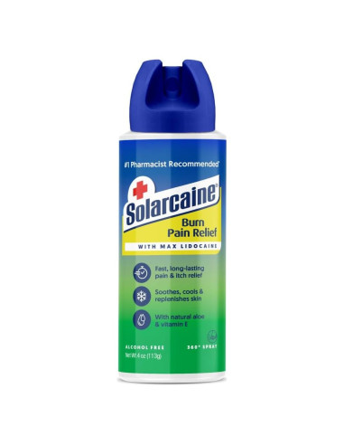 Solarcaine Spray Aloe 113g - Alivio Quemaduras con Lidocaína