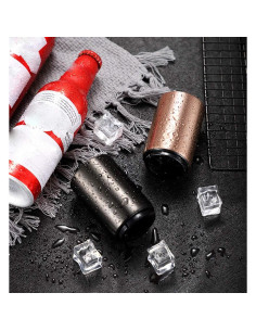 Abrebotellas Automático AKOAK de Acero Inoxidable Negro 2