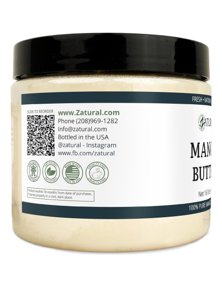 Mantequilla de Mango Zatural 100% Pura Prensada en Frío 480g