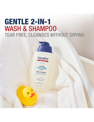 Conjunto de Cuidado de Piel para Bebés Aquaphor Baby - Jabón 500ml, Ungüento 198g, Crema 99g