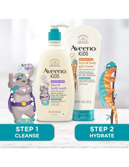 Jabón Facial y Corporal Aveeno Niños 532 ml Piel Sensible