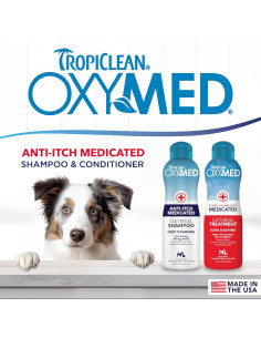 TropiClean OxyMed Champú y Acondicionador 2 en 1 para Gatos y Perros 2