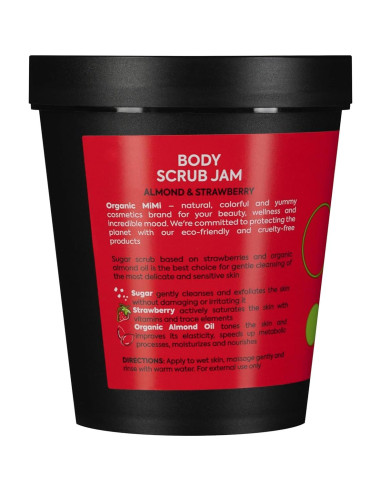 Exfoliante Corporal Vegano AlHebro Lab 250 g - Almendra y Fresa