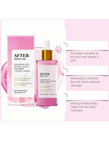 Aceite After Shave THUIOP Fresa y Vainilla 140g Piel Suave