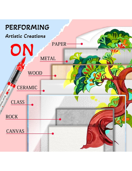 Marcadores de Pintura Betem 24 Colores Punta de Pincel