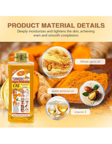 Aceite Corporal Hidratante Soft 7 con Cúrcuma y Jengibre 198g