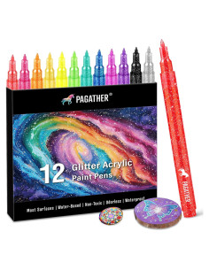 Marcadores de Brillo Pagather 12 Colores 0.7mm Punta Fina