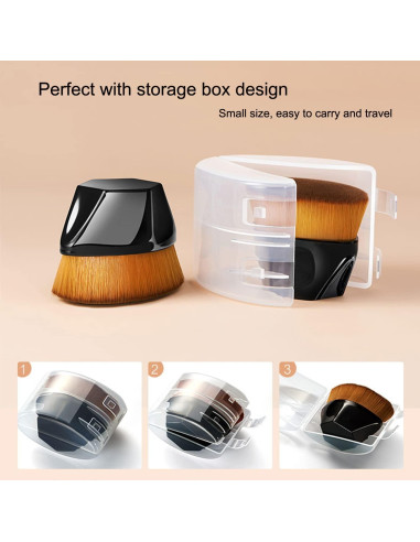 Base de Cobertura Completa PHOERA + Set de Brochas Kabuki