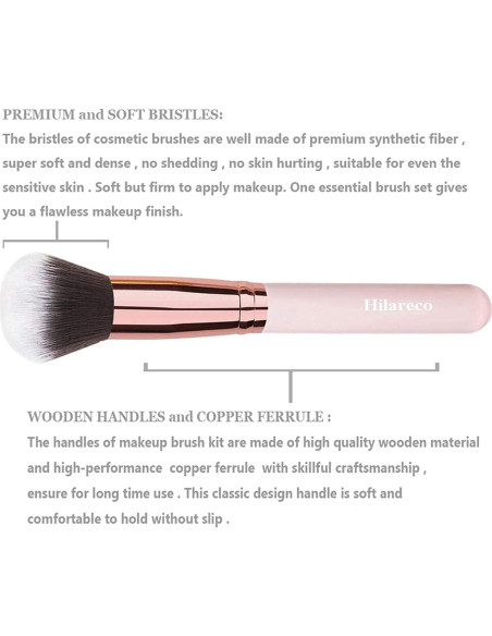 Base de Cobertura Completa PHOERA + Set de Brochas Kabuki