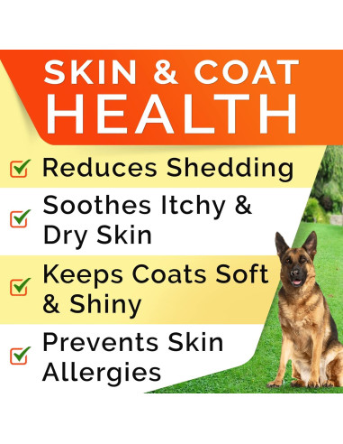 Paquete de Golosinas para Perros Omega 3 y Glucosamina - Suplemento Piel, Pelaje y Articulaciones