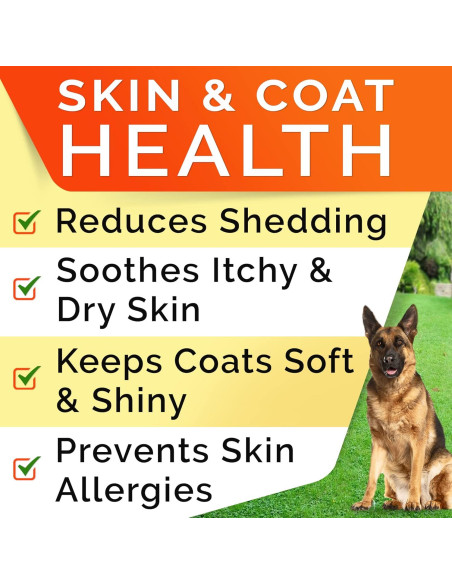 Paquete de Golosinas para Perros Omega 3 y Glucosamina - Suplemento Piel, Pelaje y Articulaciones