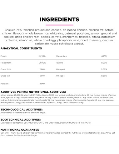 Comida Seca para Gatos Go! Solutions 3.63 kg Pollo Cuidado Piel