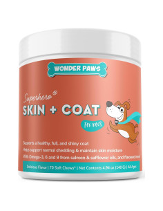 Golosinas para Piel y Pelaje de Perros Wonder Paws 70 Unidades