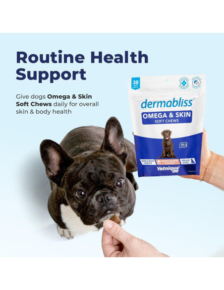 Golosinas Masticables Vetnique Dermabliss Omega 120 Unidades