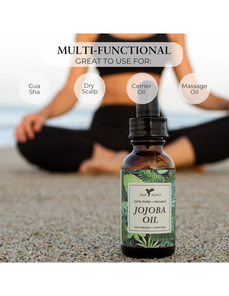 Aceite de Jojoba Puro Baja Basics 113.4g Hidratante Multiusos
