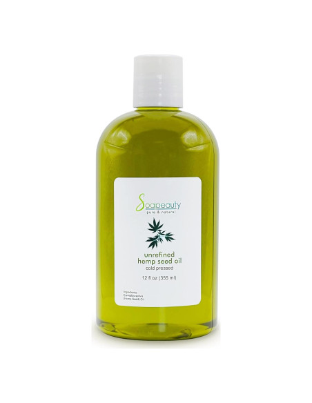 Aceite de Semilla de Cáñamo Soapeauty 355 ml Sin Refinar Prensado en Frío