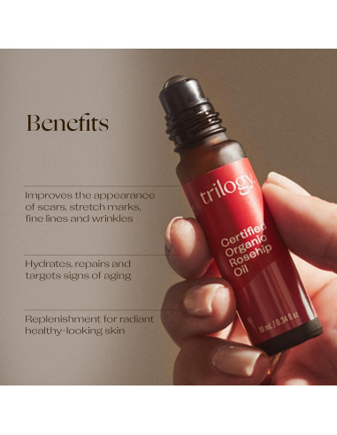 Aceite de Rosa Mosqueta Orgánico Trilogy 10 ml - Piel Radiante
