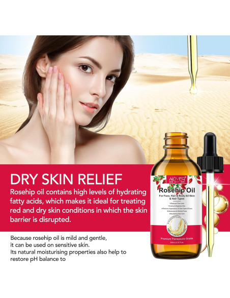 Aceite de Rosa Mosqueta Orgánico 100% Puro 59.87 ml - Onznoz