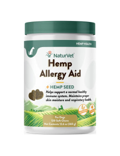 Suplemento NaturVet Hemp Allergy Aid para Perros 120 Masticables