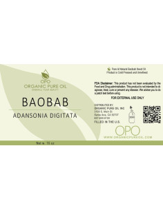 Aceite de Baobab Puro Organic Pure Oil 473 ml Hidratante Facial 2