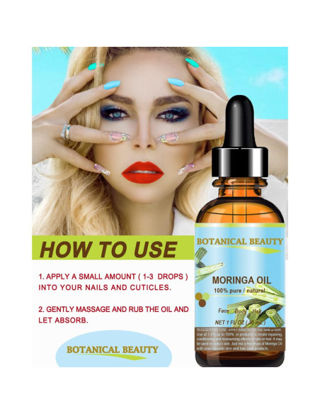 Aceite de Moringa 100% Puro Botanical Beauty 30 ml Hidratante