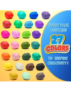 Arcilla Secada al Aire ESSENSON 27 Colores para Niños 2