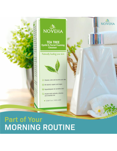 Limpiador Espumoso NOVEHA de Árbol de Té 95.5g - Cuidado Ocular