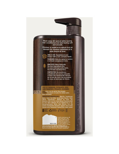 Every Man Jack Gel 3-en-1 Ámbar y Sándalo 850ml Hidratante