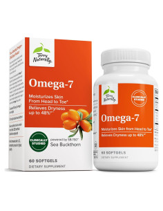 Suplemento Omega-7 Terry Naturally - 60 Cápsulas para Piel Saludable