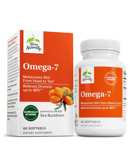 Suplemento Omega-7 Terry Naturally - 60 Cápsulas para Piel Saludable