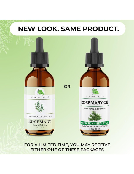 Aceite de Romero 100% Puro Jeune Naturelle 60 ml - Crecimiento Cabello