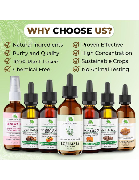 Aceite de Romero 100% Puro Jeune Naturelle 60 ml - Crecimiento Cabello