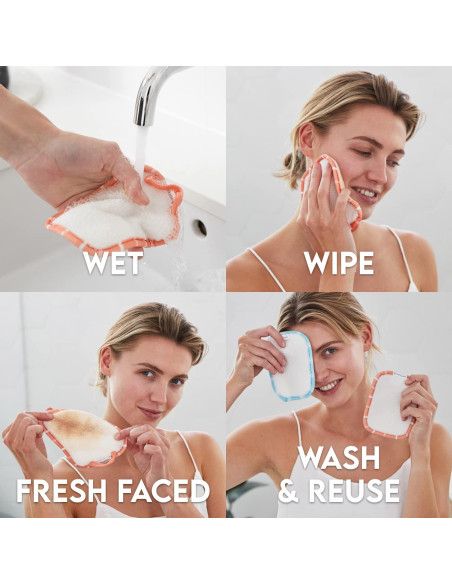 Almohadillas de Maquillaje Reutilizables Dock & Bay - Ultra Suaves - 3 Piezas