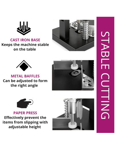 Cortador de Esquinas Redondeadas Chambridge 6mm 10mm Negro