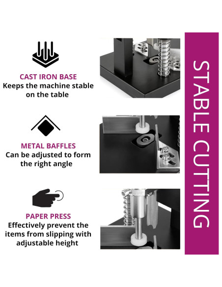 Cortador de Esquinas Redondeadas Chambridge 6mm 10mm Negro