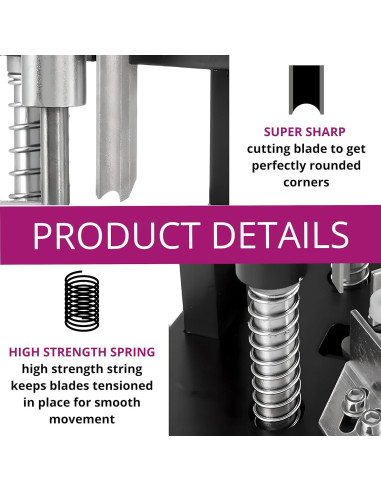 Cortador de Esquinas Redondeadas Chambridge 6mm 10mm Negro