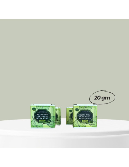 Set de 4 Jabones Naturales Hechos a Mano - Neem y Albahaca Sagrada