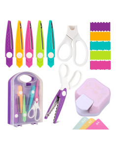 Juego de Tijeras de Manualidades BAOFALI 6 Piezas con Perforadora