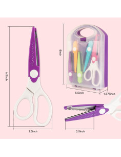 Juego de Tijeras de Manualidades BAOFALI 6 Piezas con Perforadora 2