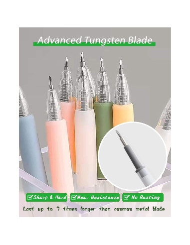 Bolígrafo Cortador de Papel Oythiem 6 Pack - Acero Tungsteno