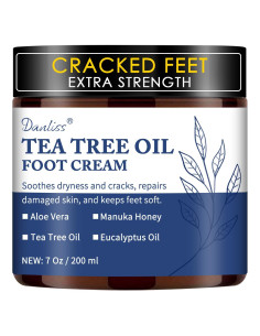 Crema para Pies Danliss 240 g con Aceite de Árbol de Té y Eucalipto