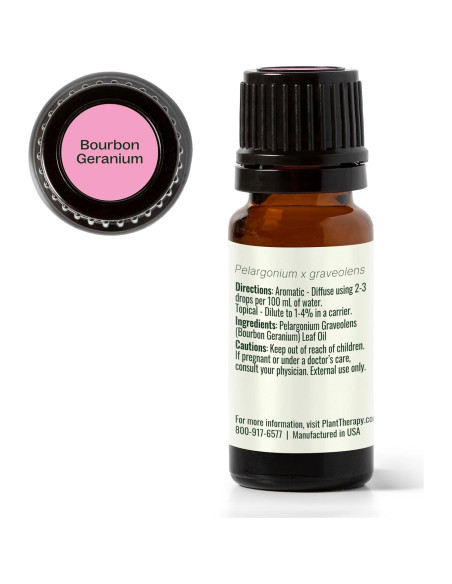 Aceite Esencial de Geranio Bourbon 100% Puro 10 mL Plant Therapy