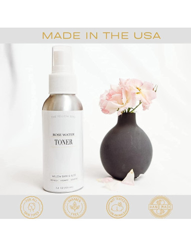 Tónico Facial Natural Yellow Bird - Spray Hidratante 140g