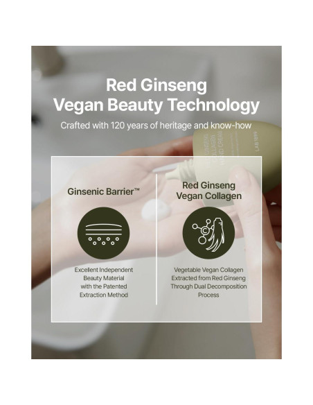 Crema de Manos Vegana de Colágeno y Ginseng Rojo LAB 1899 50ml