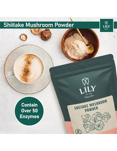 Polvo de Champiñón Shiitake LIRIO DEL VALLE 226g - Sabor Umami