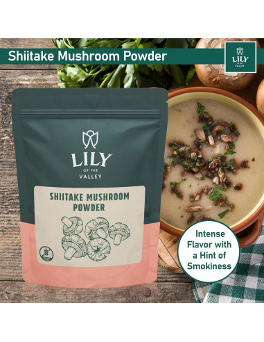 Polvo de Champiñón Shiitake LIRIO DEL VALLE 226g - Sabor Umami