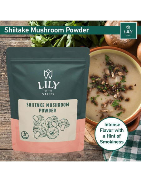 Polvo de Champiñón Shiitake LIRIO DEL VALLE 226g - Sabor Umami